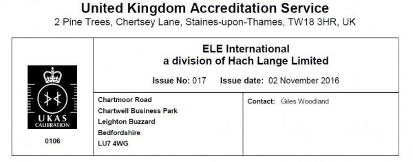 UKAS re-accreditation width=